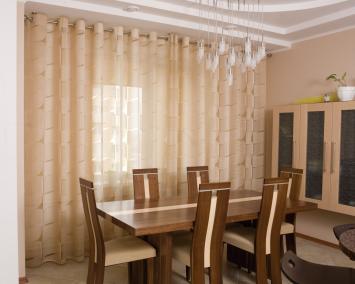 Шторы на люверсах для кухни