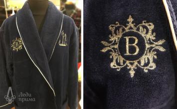 Вышивка на махровом халате